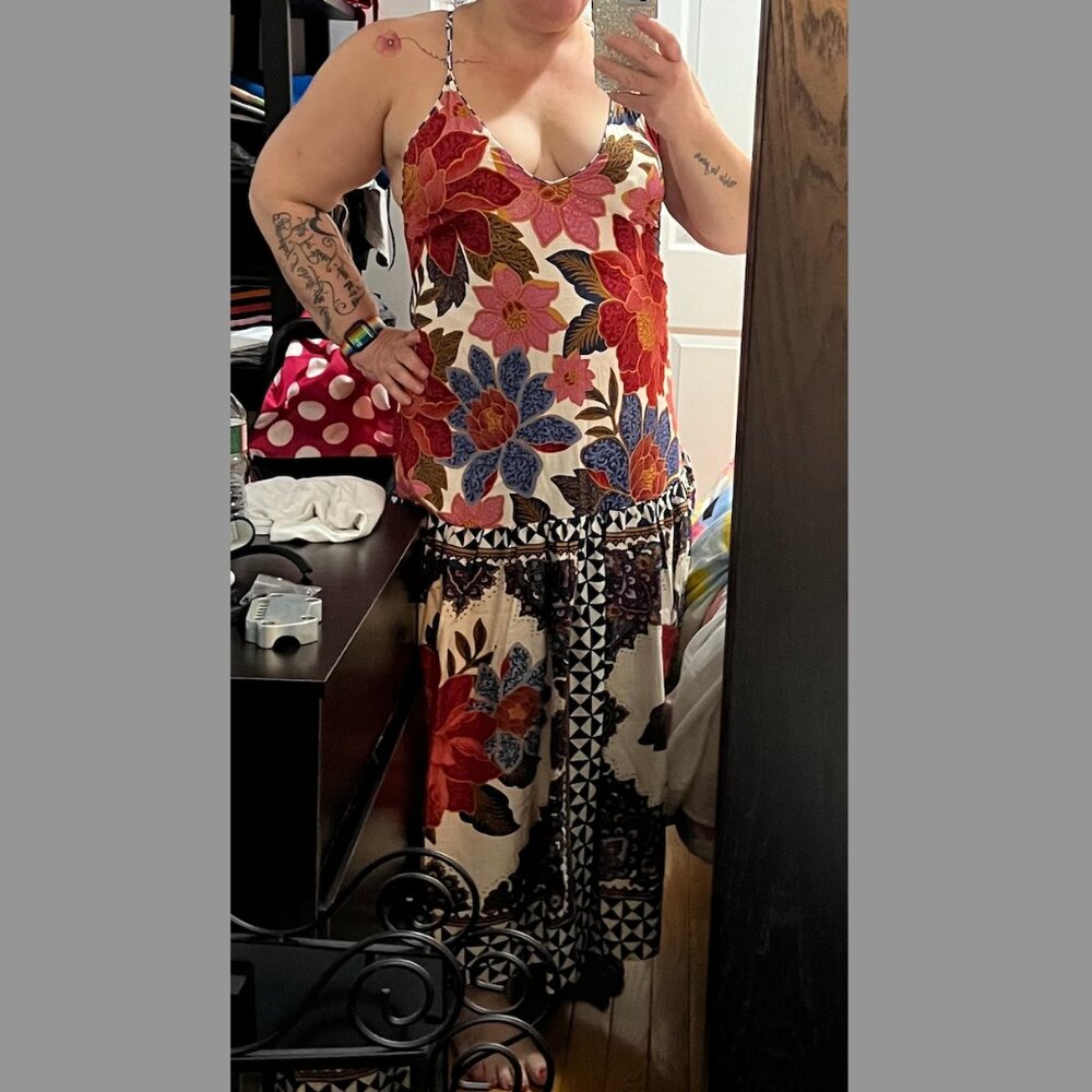 FARM Rio XL Floral Multicolor Maxi Dress